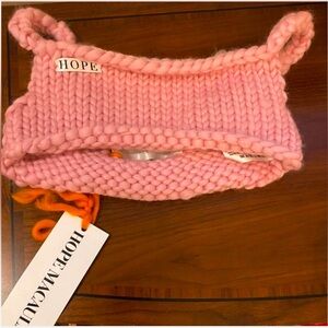 NWT handmade Hope Macaulay Block Colossal Knit Bralette in Pink